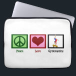 Capa Para Notebook Gymnastics bonito<br><div class="desc">Um bonito sinal de paz,  coração,  e um ginasta fazendo uma acrobacia no feixe. A ginástica do Amor de Paz.</div>