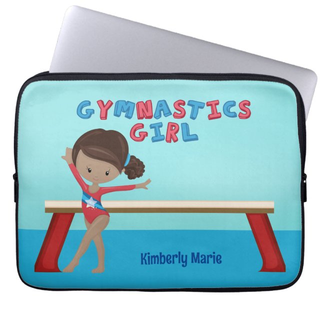 Capa Para Notebook Gymnastics Girl, uma garota de ginástica africana, (Frente)
