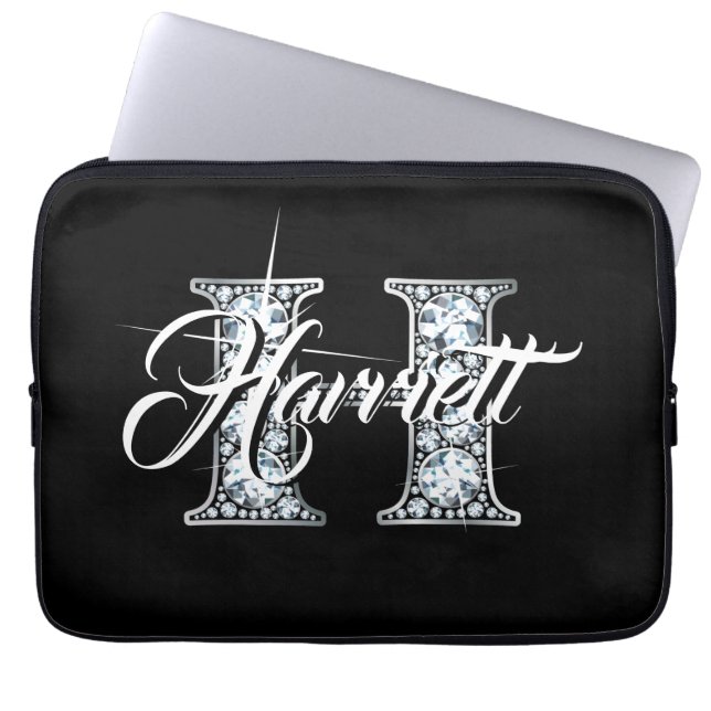 Capa Para Notebook H Faux Diamond Monograma (Frente)