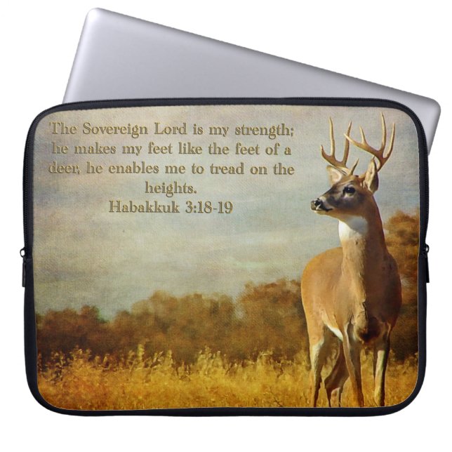 Capa Para Notebook Habakkuk 3:18 Inspiracional (Frente)