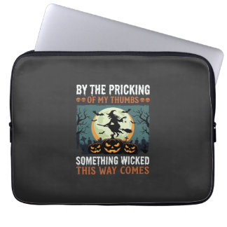 Capa Para Notebook Halloween Algo Sinistro Bruxa Abóbora Vintage