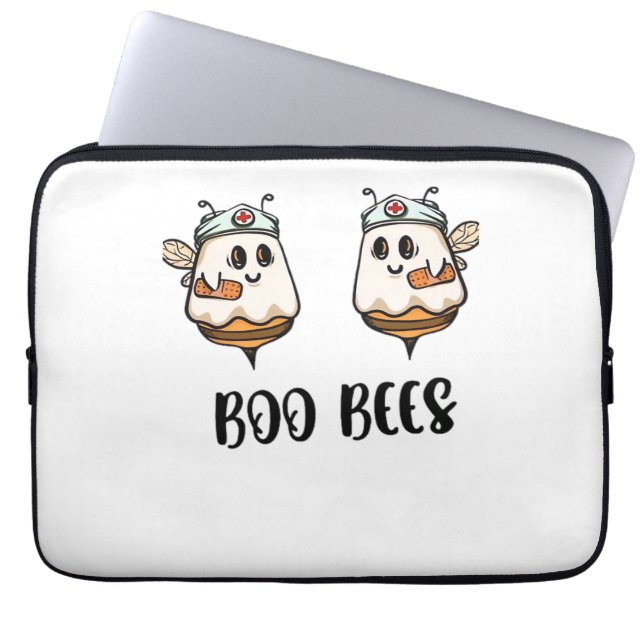 Capa Para Notebook Halloween Boo Bees Enfermeira Enfermeira Camisa Cl (Frente)