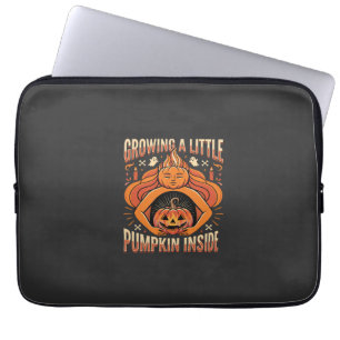 Capa Para Notebook Halloween Crescendo um Pequeno Abóbora Dentro da G