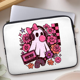 Capa Para Notebook Halloween de Bublegum Aestético Retro Ghost Girl