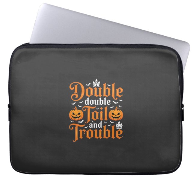 Capa Para Notebook Halloween Double Double Trabalho e Problema_1 (Frente)