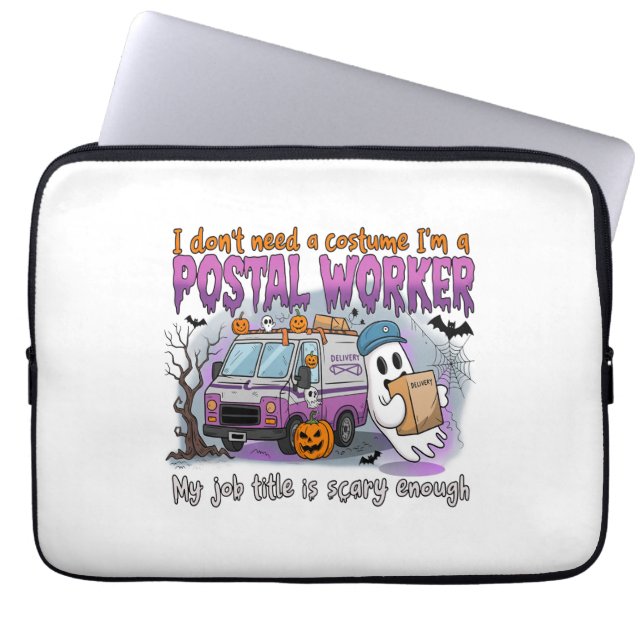 Capa Para Notebook Halloween Ghost, Empregado Postal (Frente)
