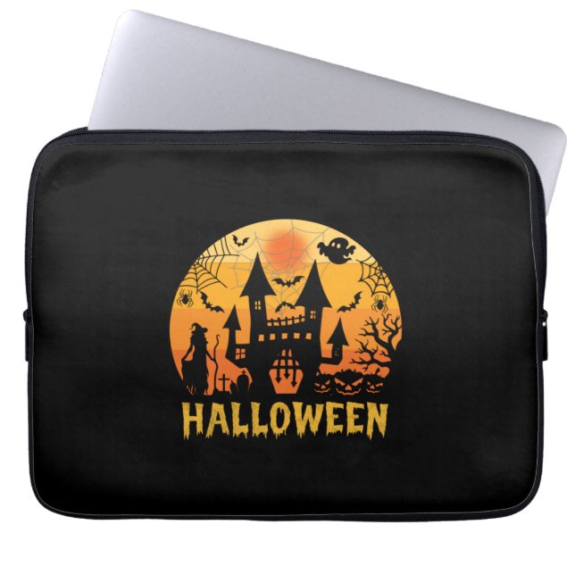 Capa Para Notebook Halloween Melhor Aniversário de Halloween (Frente)