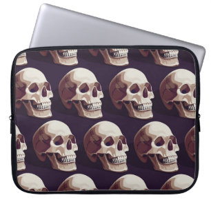 Capa Para Notebook Halloween Skulls: Padrão Sem Olhos Estranho.
