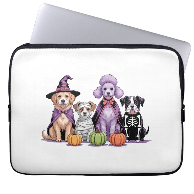 Capa Para Notebook Halloween Squad Dog (Frente)