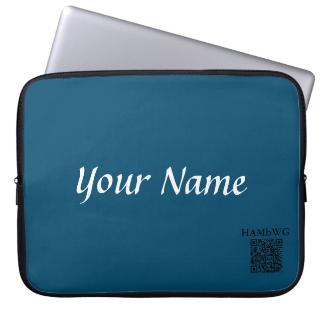 Capa Para Notebook HAMbWG - Estojo de Laptop de Neoprene - Azul Teal  (Frente)
