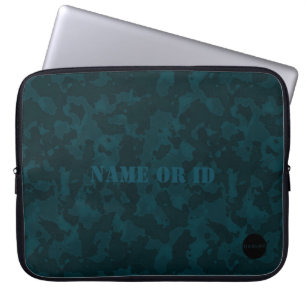 Capa Para Notebook HAMbyWG - Camuflagem em Azul-Verde Teal