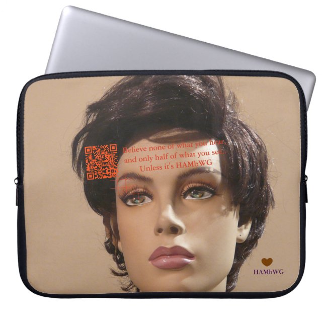 Capa Para Notebook HAMbyWG - Estojo para Laptop de Neoprene - Boneco  (Frente)