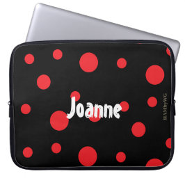 Capa Para Notebook HAMbyWG - Pontos Vermelhos com Qualquer Cor de Fun
