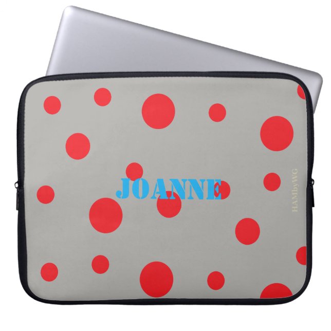 Capa Para Notebook HAMbyWG - Pontos Vermelhos com Qualquer Cor de Fun (Frente)
