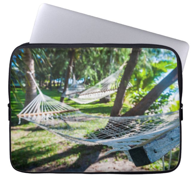 Capa Para Notebook Hammock na praia, Fiji (Frente)