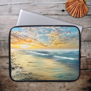 Capa Para Notebook Happy at the Beach Laptop Sleeve