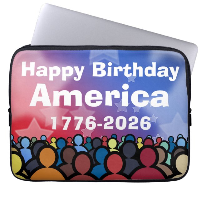 Capa Para Notebook Happy Birthday America 1776 to 2026 (Frente)