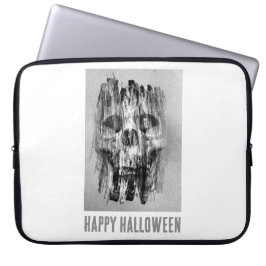 Capa Para Notebook Happy Halloween. Distressed skull