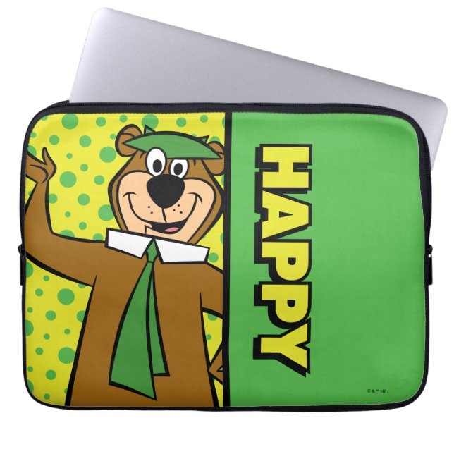Capa Para Notebook Happy Yogi Bear (Frente)