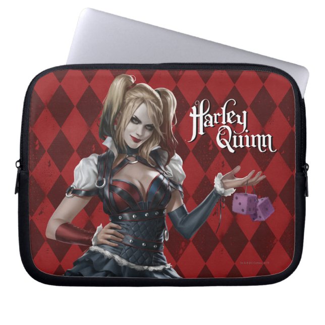 Capa Para Notebook Harley Quinn Com Felpudo (Frente)