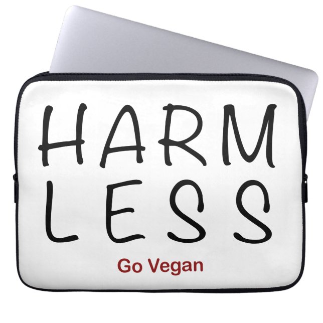 Capa Para Notebook Harm Menos - Go Vegan (Frente)