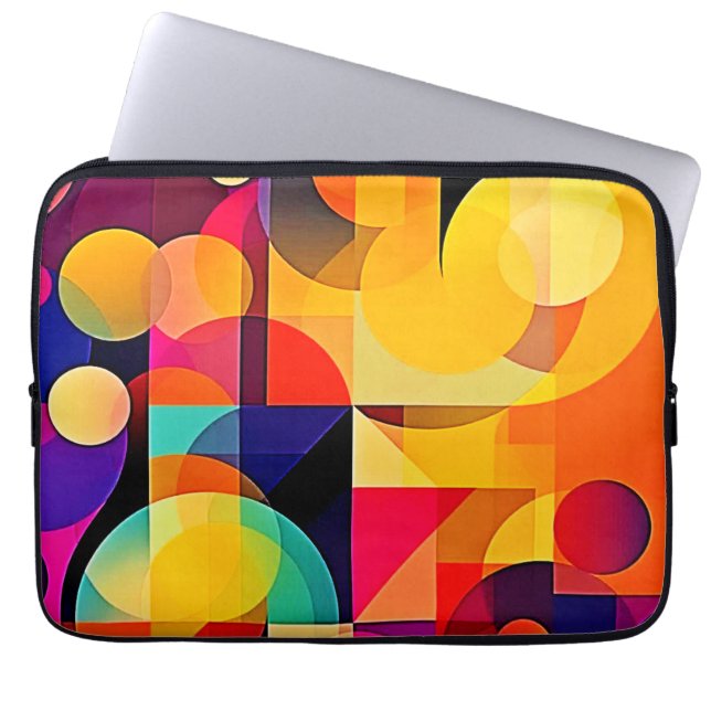 Capa Para Notebook Harmonia Geométrica Vibrante (Frente)