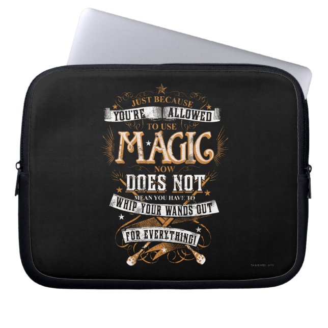 Capa Para Notebook Harry Potter Spell | Só porque você está autorizad (Frente)