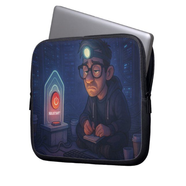 Capa Para Notebook Hast du schon neu gestartet? (Frente Esquerda)