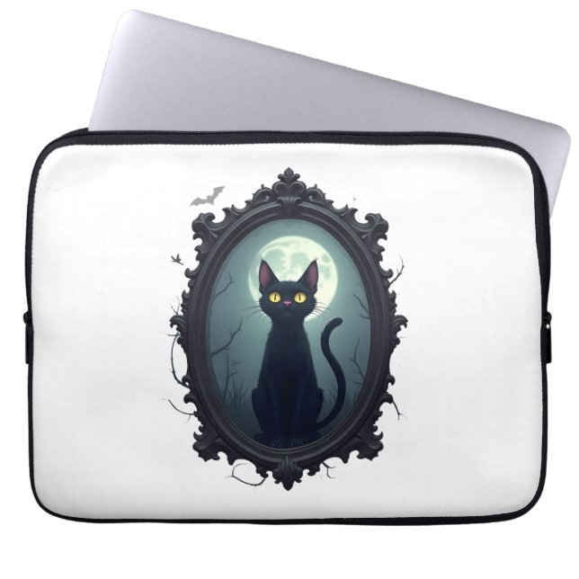 Capa Para Notebook Haunted Cat Mirror (Frente)