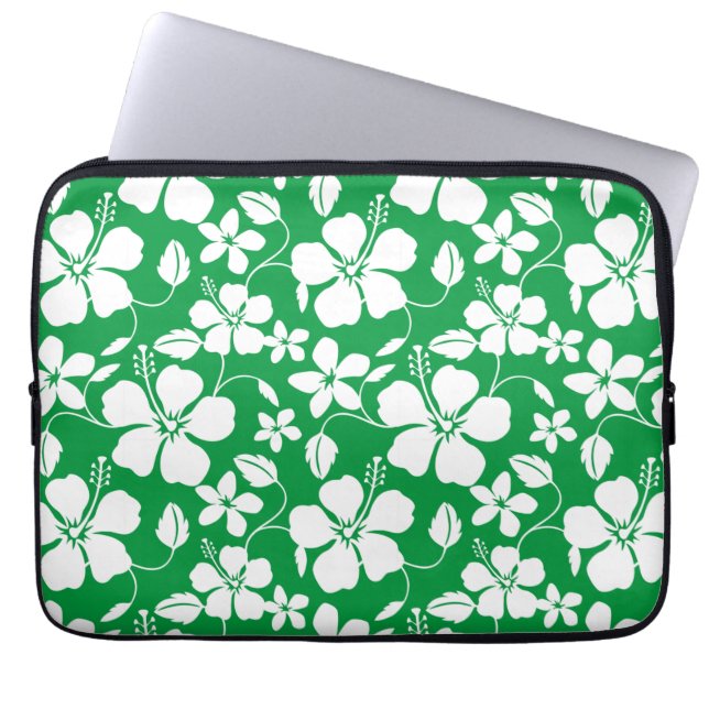 CAPA PARA NOTEBOOK HAWAIIAN HULA (HIBISCUS) VERDE (Frente)