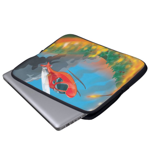 Capa Para Notebook Helicóptero de Emergência (Frente Inferior)