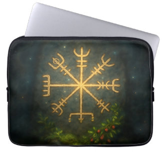 Capa Para Notebook Helm of Awe Aegishjalmur Norse Protective Symbol  