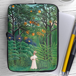 Capa Para Notebook Henri Rousseau - Mulher caminhando em uma Floresta