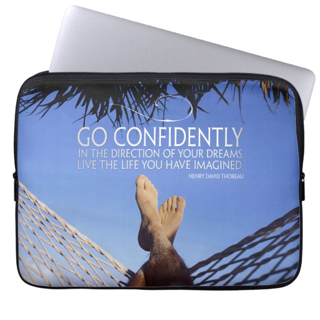 Capa Para Notebook Henry David Thoreau - Confiança de citação inspira (Frente)