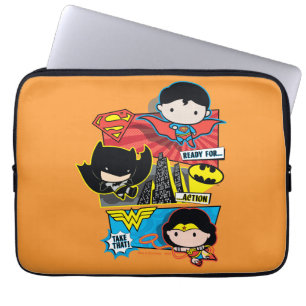 Capa Para Notebook Heróis Chibi Prontos Para Ação!