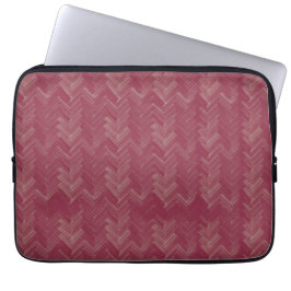 Capa Para Notebook Herringbone Chevron Padrão Vermelho Luxurioso