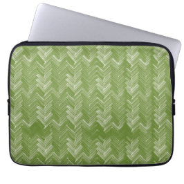 Capa Para Notebook Herringbone Chevron Patteron Forest Green