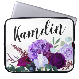 Capa Para Notebook Hibiscus de Lavanda de Laptop Personalizado em Wh