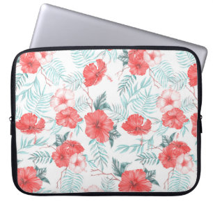 Capa Para Notebook Hibiscus Tropical Palm Impressão