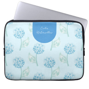 Capa Para Notebook Hidrangea Pintada à Mão Grandmillennial Personaliz