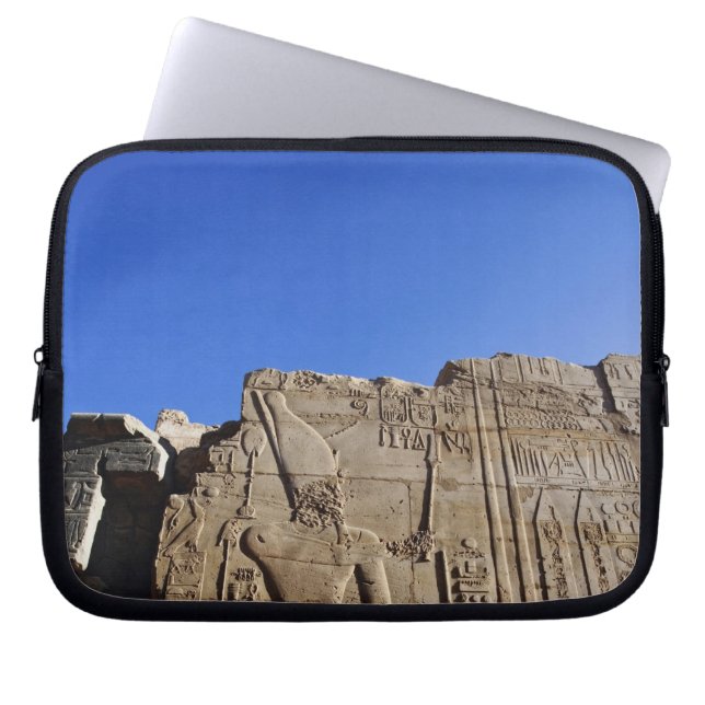 Capa Para Notebook Hieróglifos antigos na parede, Templo de Karnak, (Frente)
