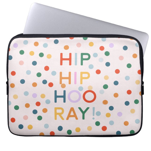 Capa Para Notebook Hip Hip Hooray Festa de aniversário Congrats (Frente)