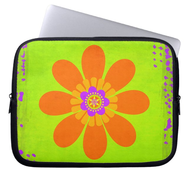 Capa Para Notebook Hippie Flower (Frente)