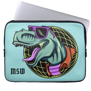 Capa Para Notebook Hipster T-Rex bolsas de laptop de monograma person