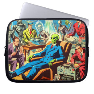 Capa Para Notebook Histórias em quadrinhos Retroativas Da Ufo Alieníg