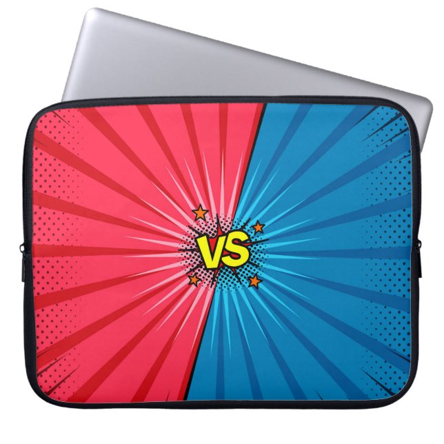 Capa Para Notebook Histórias em quadrinhos versus fundo, estilo cláss (Frente)