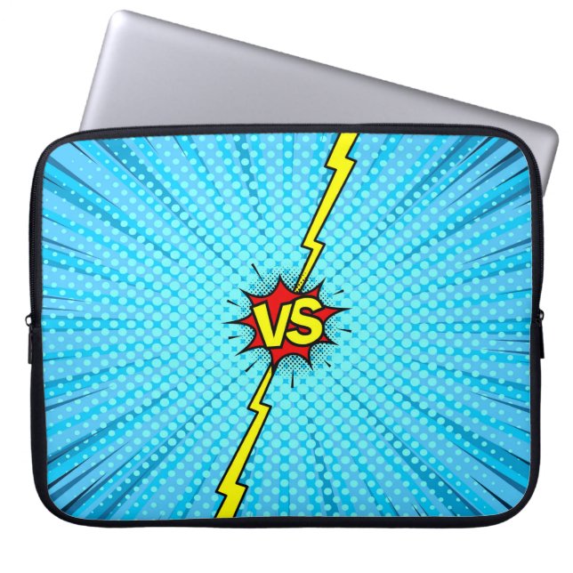 Capa Para Notebook Histórias em quadrinhos versus fundo, estilo cláss (Frente)