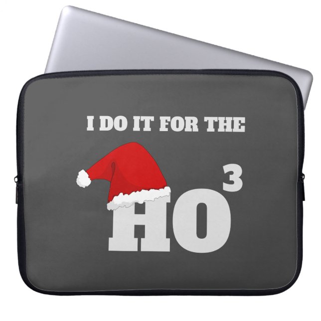 Capa Para Notebook Ho Ho Ho | Presente de Natal Engraçado (Frente)