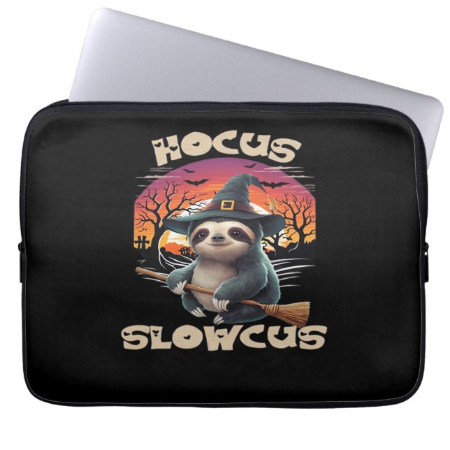 Capa Para Notebook Hocus Slowcus Sloth amantes do vestido de Hallowee (Frente)