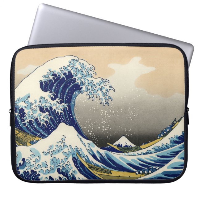Capa Para Notebook Hokusai A Bolsa de laptop Da Onda De Excelente (Frente)